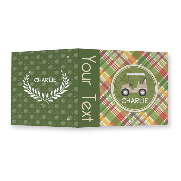 Golfer's Plaid 3 Ring Binders - Full Wrap - 2" - OPEN OUTSIDE