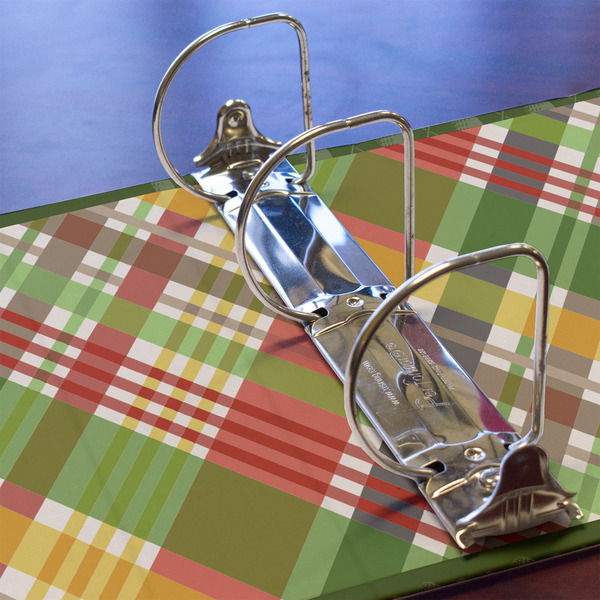 Golfer's Plaid 3 Ring Binders - Full Wrap - 3" - DETAIL