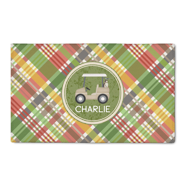 Custom Golfer's Plaid 3' x 5' Patio Rug (Personalized)
