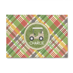 Golfer's Plaid 4' x 6' Indoor Area Rug (Personalized)
