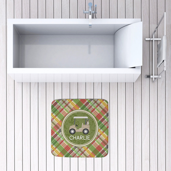 Golfer's Plaid 48x48 Foam Memory Mat - LIFESTYLE