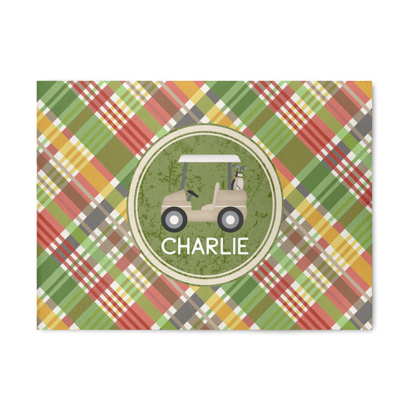 Custom Golfer's Plaid 5' x 7' Patio Rug (Personalized)