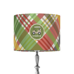 Golfer's Plaid 8" Drum Lamp Shade - Fabric (Personalized)