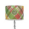 Golfer's Plaid 8" Drum Lampshade - ON STAND (Poly Film)