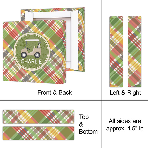 Golfer's Plaid 8x8 - Canvas Print - Approval