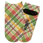 Golfer's Plaid Adult Ankle Socks (Personalized)