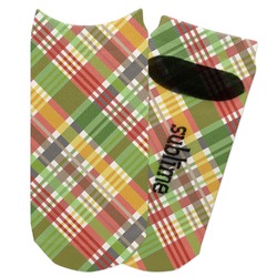 Golfer's Plaid Adult Ankle Socks (Personalized)