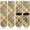 Golfer's Plaid Adult Crew Socks - Double Pair - Front and Back - Apvl