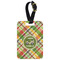 Golfer's Plaid Metal Luggage Tag w/ Name or Text
