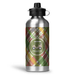 Golfer's Plaid Water Bottle - Aluminum - 20 oz (Personalized)