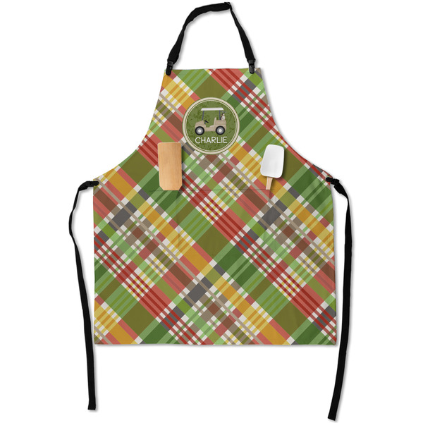 Custom Golfer's Plaid Apron With Pockets w/ Name or Text