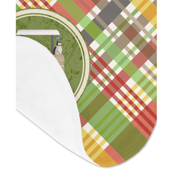 Golfer's Plaid Baby Bib - AFT detail