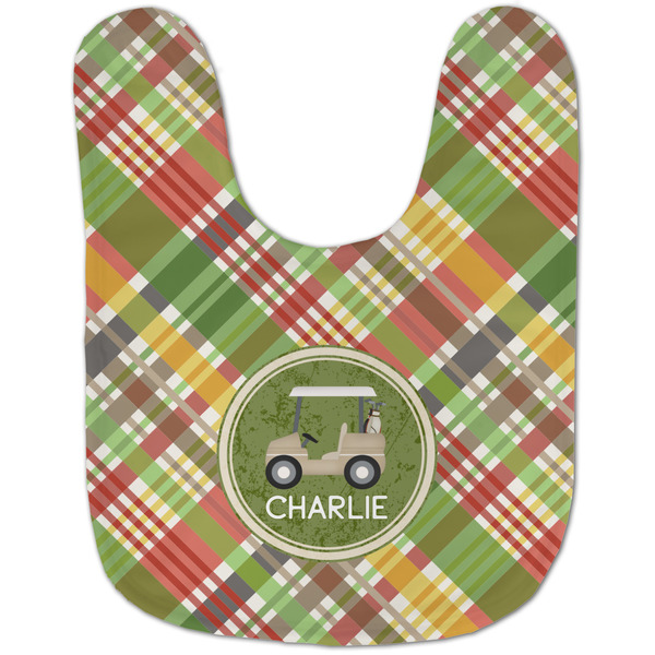 Golfer's Plaid Baby Bib - AFT flat