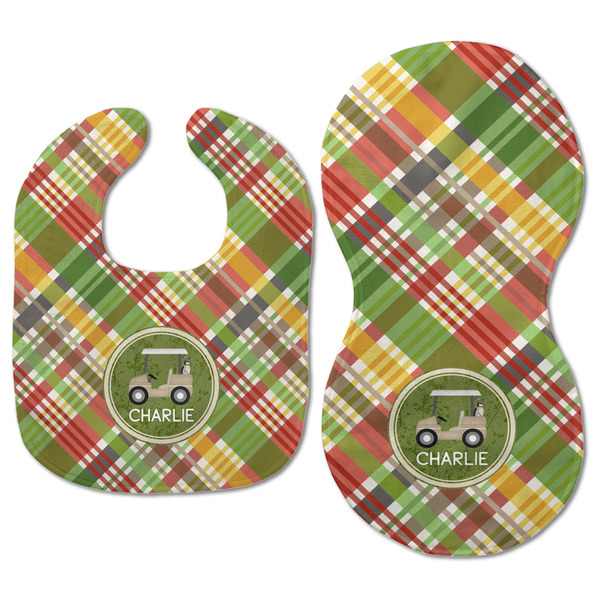 Golfer's Plaid Baby Bib & Burp Set - Approval (new bib & burp)