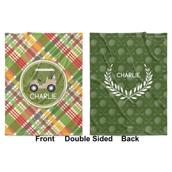 Golfer's Plaid Baby Blanket (Double Sided - Printed Front and Back)