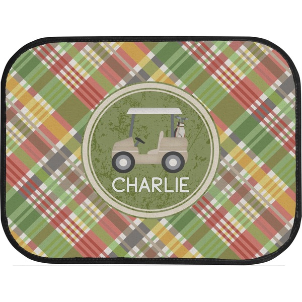 Golfer's Plaid Back Seat Car Mat