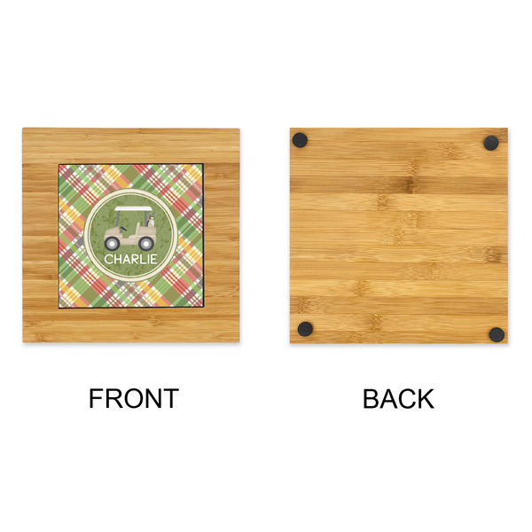 Golfer's Plaid Bamboo Trivet with 6" Tile - APPROVAL