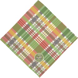 Golfer's Plaid Dog Bandana Scarf w/ Name or Text