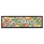 Golfer's Plaid Bar Mat - Large (Personalized)