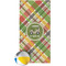 Golfer's Plaid Beach Towel w/ Beach Ball