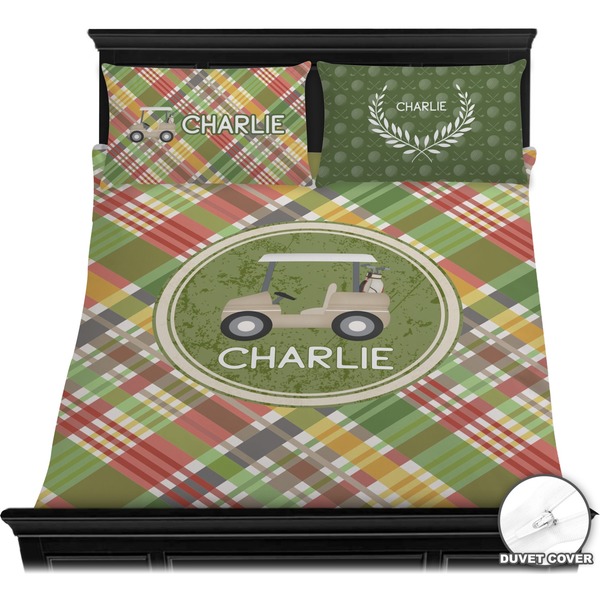 Golfer's Plaid Bedding Set (Queen) - Duvet