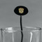 Golfer's Plaid Black Plastic 7" Stir Stick - Oval - Main