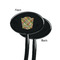 Golfer's Plaid Black Plastic 7" Stir Stick - Single Sided - Oval - Front & Back