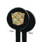Golfer's Plaid Black Plastic 7" Stir Stick - Single Sided - Round - Front & Back