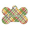 Golfer's Plaid Bone Shaped Dog ID Tag (Personalized)