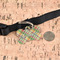 Golfer's Plaid Bone Shaped Dog ID Tag - Large - In Context