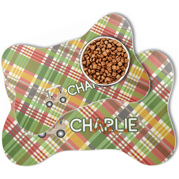 Golfer's Plaid Bone Shaped Dog Mats - MAIN