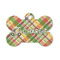 Golfer's Plaid Bone Shaped Dog ID Tag - Small (Personalized)
