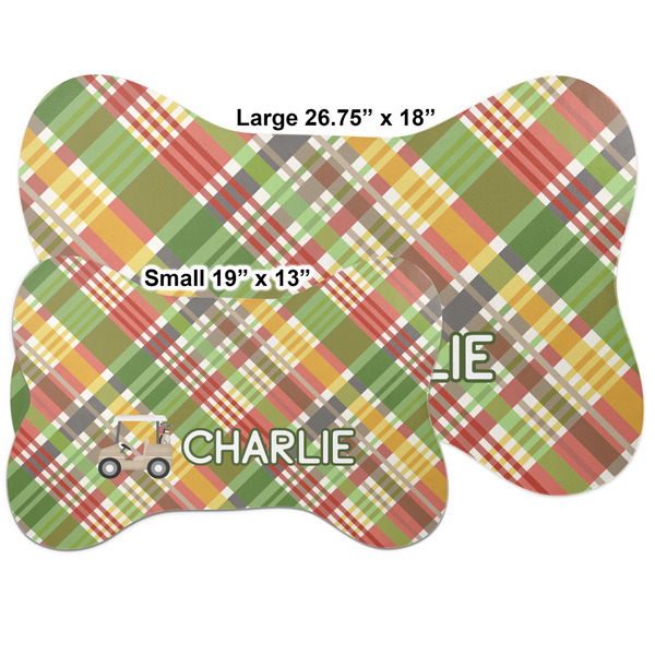 Golfer's Plaid Bone Shaped Mat Comparison