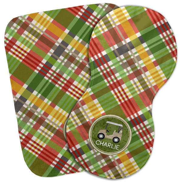 Custom Golfer's Plaid Burp Cloth (Personalized)