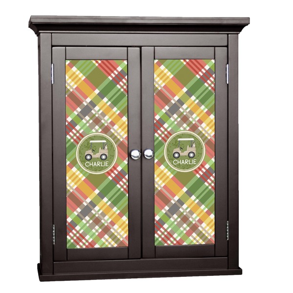 Custom Golfer's Plaid Cabinet Decal - Large (Personalized)