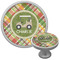 Golfer's Plaid Cabinet Knob (Silver) (Personalized)