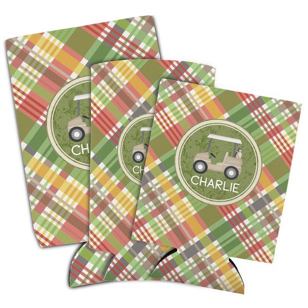 Golfer's Plaid Can Coolers - PARENT/MAIN