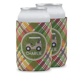 Golfer's Plaid Can Cooler (12 oz) w/ Name or Text
