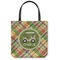 Golfer's Plaid Canvas Tote Bag - Large - 18"x18" (Personalized)