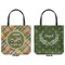Golfer's Plaid Canvas Tote - Front and Back