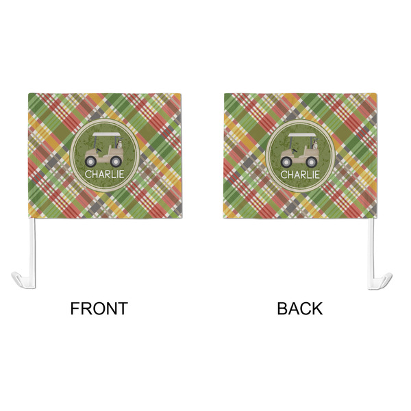 Golfer's Plaid Car Flag - Large - APPROVAL