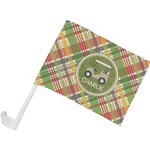 Golfer's Plaid Car Flag - Small w/ Name or Text