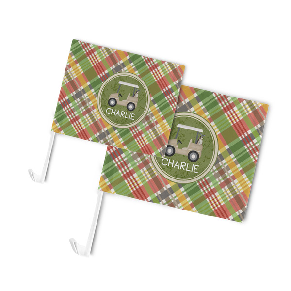 Golfer's Plaid Car Flags - PARENT MAIN (both sizes)