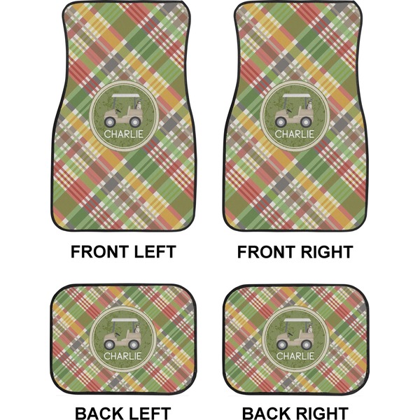 Golfer's Plaid Car Floor Mats Set (2F + 2B)