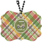 Golfer's Plaid Rear View Mirror Decor (Personalized)