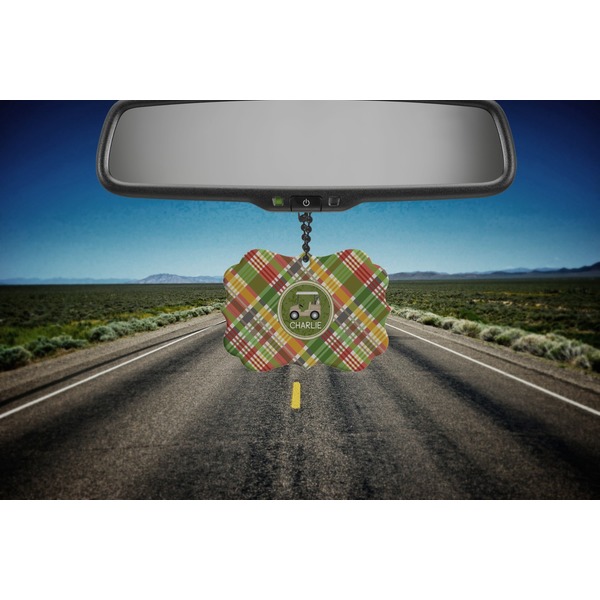 Golfer's Plaid Car Ornament (Road)