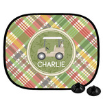 Golfer's Plaid Car Side Window Sun Shade (Personalized)