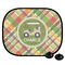 Golfer's Plaid Car Side Window Sun Shade (Personalized)
