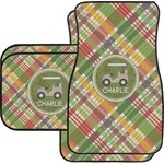 Golfer's Plaid Car Floor Mats Set - 2 Front & 2 Back (Personalized)