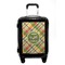 Golfer's Plaid Carry On Hard Shell Suitcase - Front
